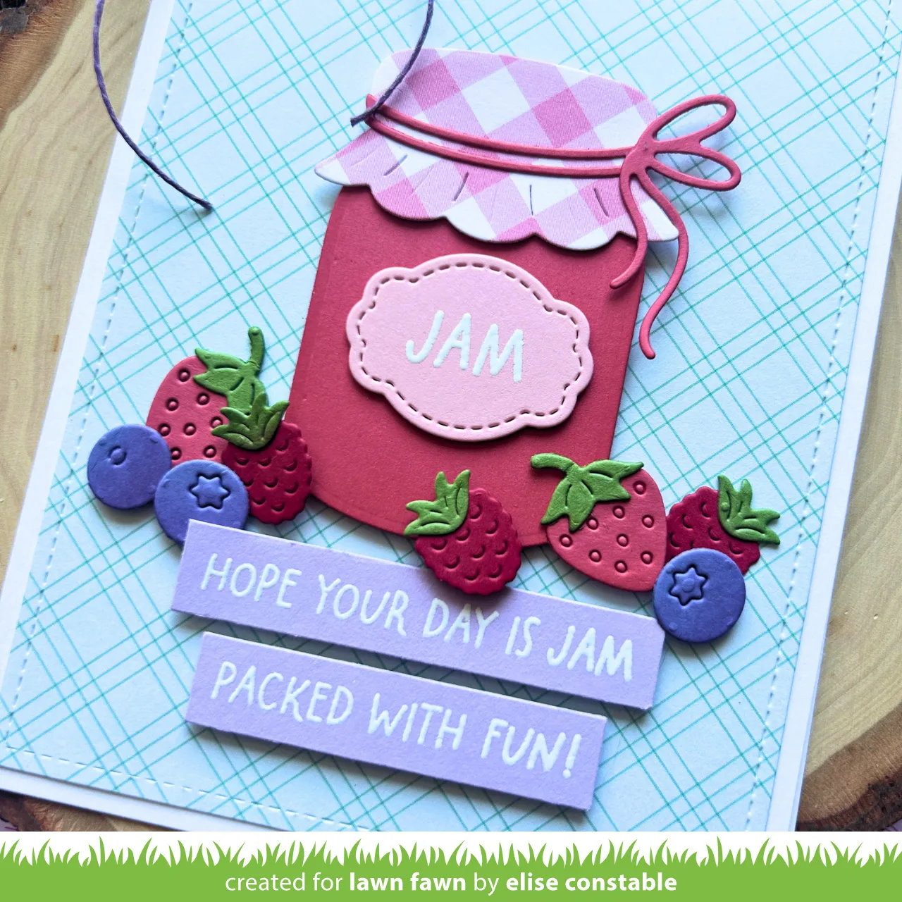 Lawn Fawn Jam and Honey Sentiments Stempelset englisch