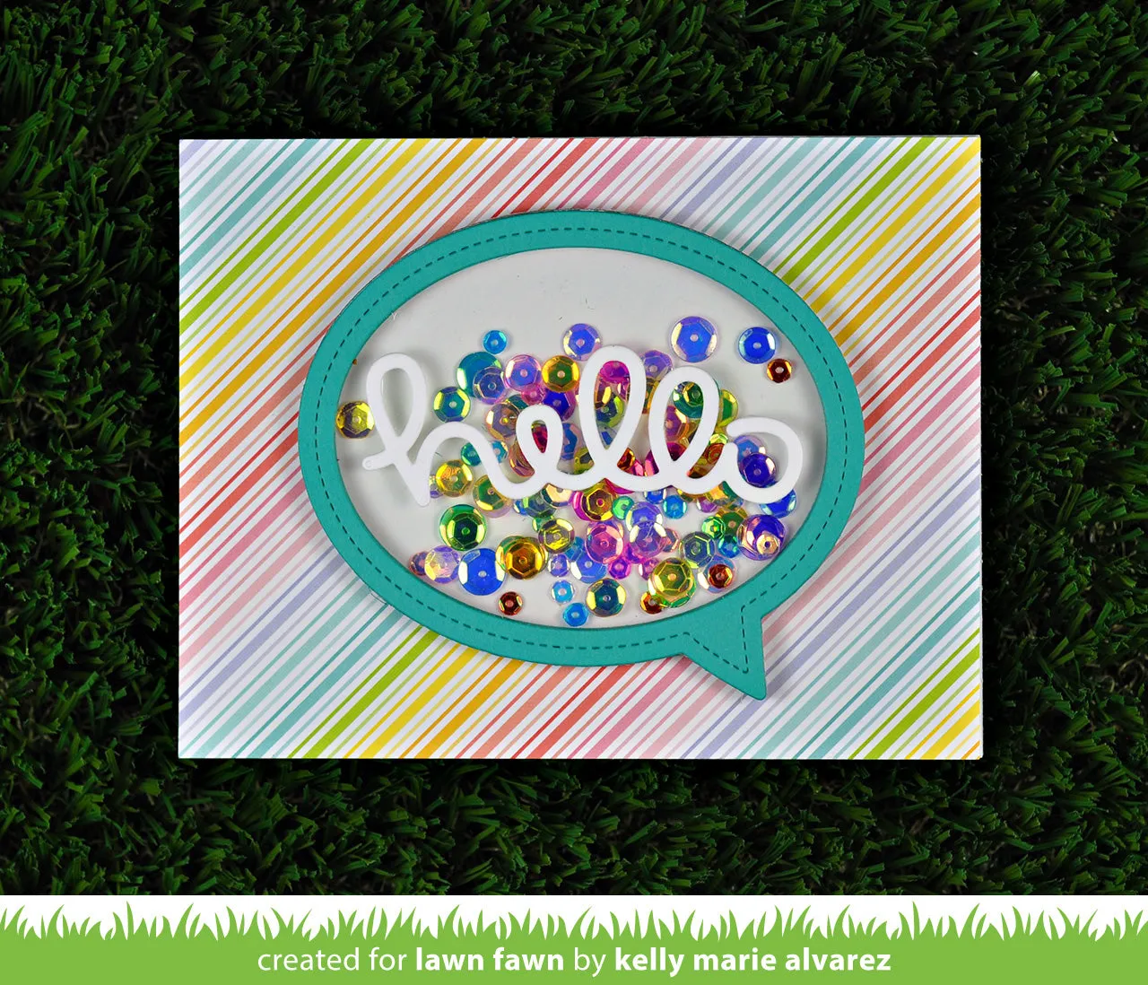 Lawn Fawn Stitched Speech Bubble Frames Stanzen Sprechblasen 3tlg
