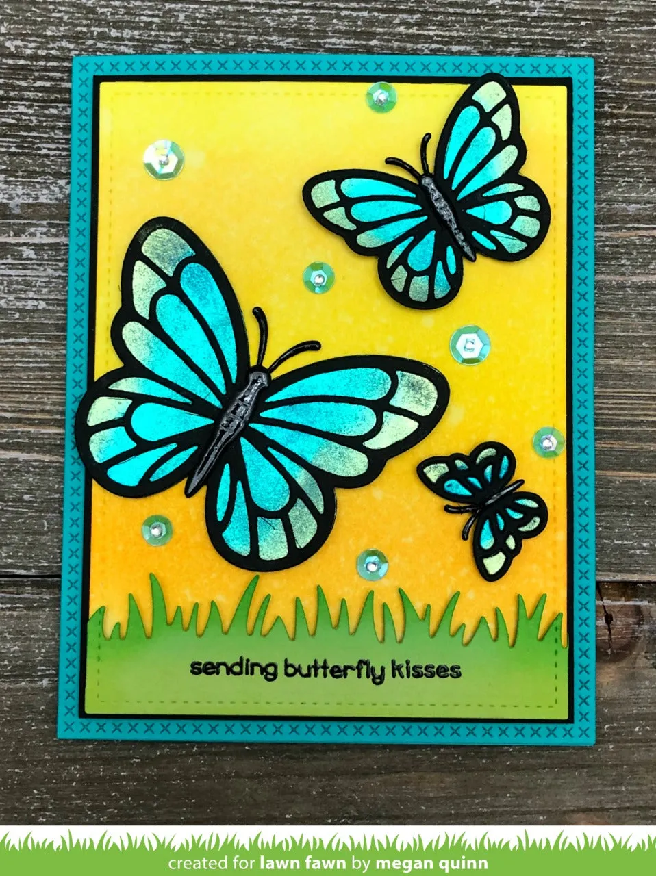 Lawn Fawn Pop-Up Butterfly LF1914 Stanzschablone interaktiv