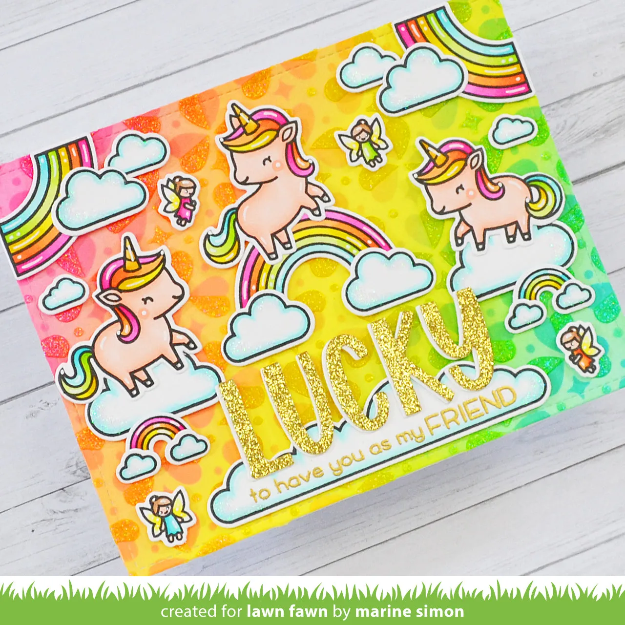 Lawn Fawn Stencil Paste Fairy Dust Glitzerpaste 2 oz glitzernd