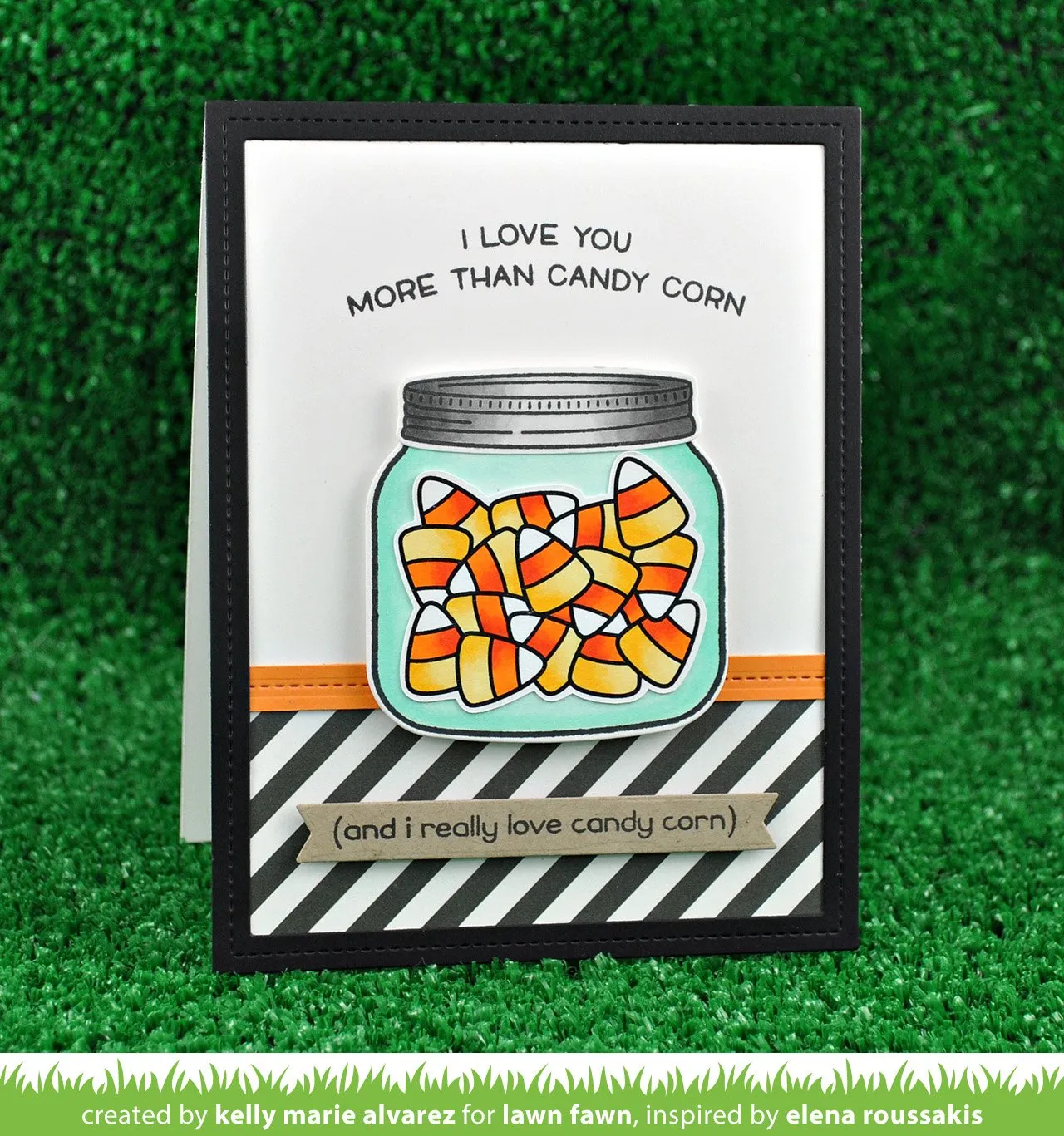 Lawn Fawn How You Bean? Candy Corn Add-On Stempelset Halloween