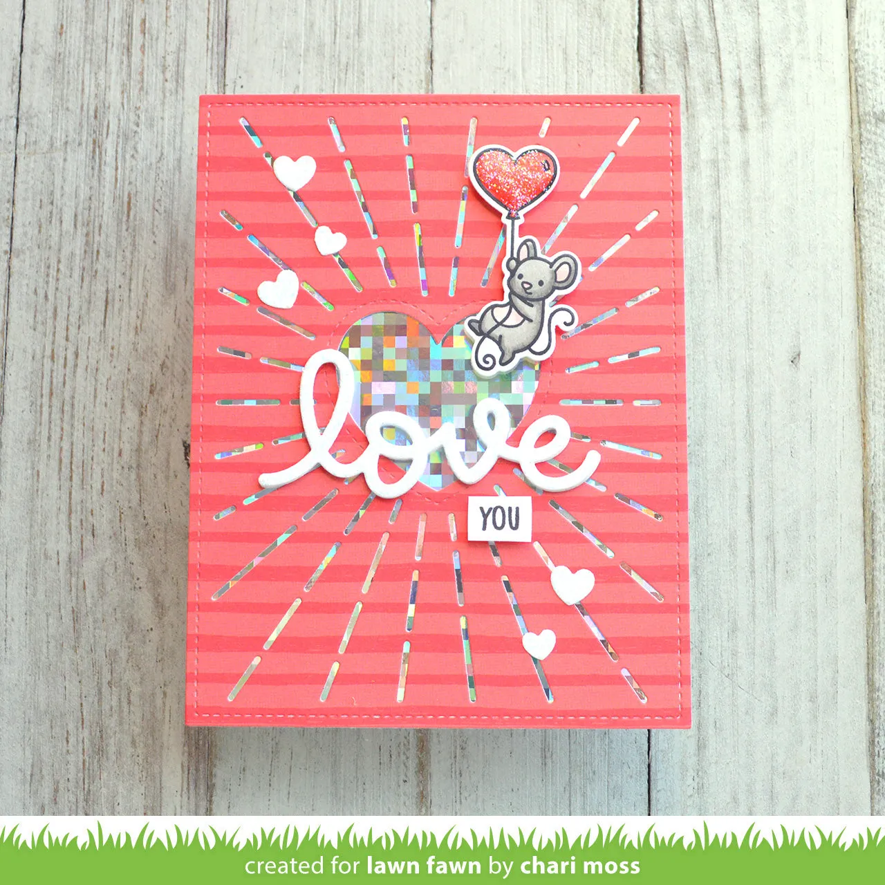 Lawn Fawn All My Heart Clear Stamps Valentinstempel