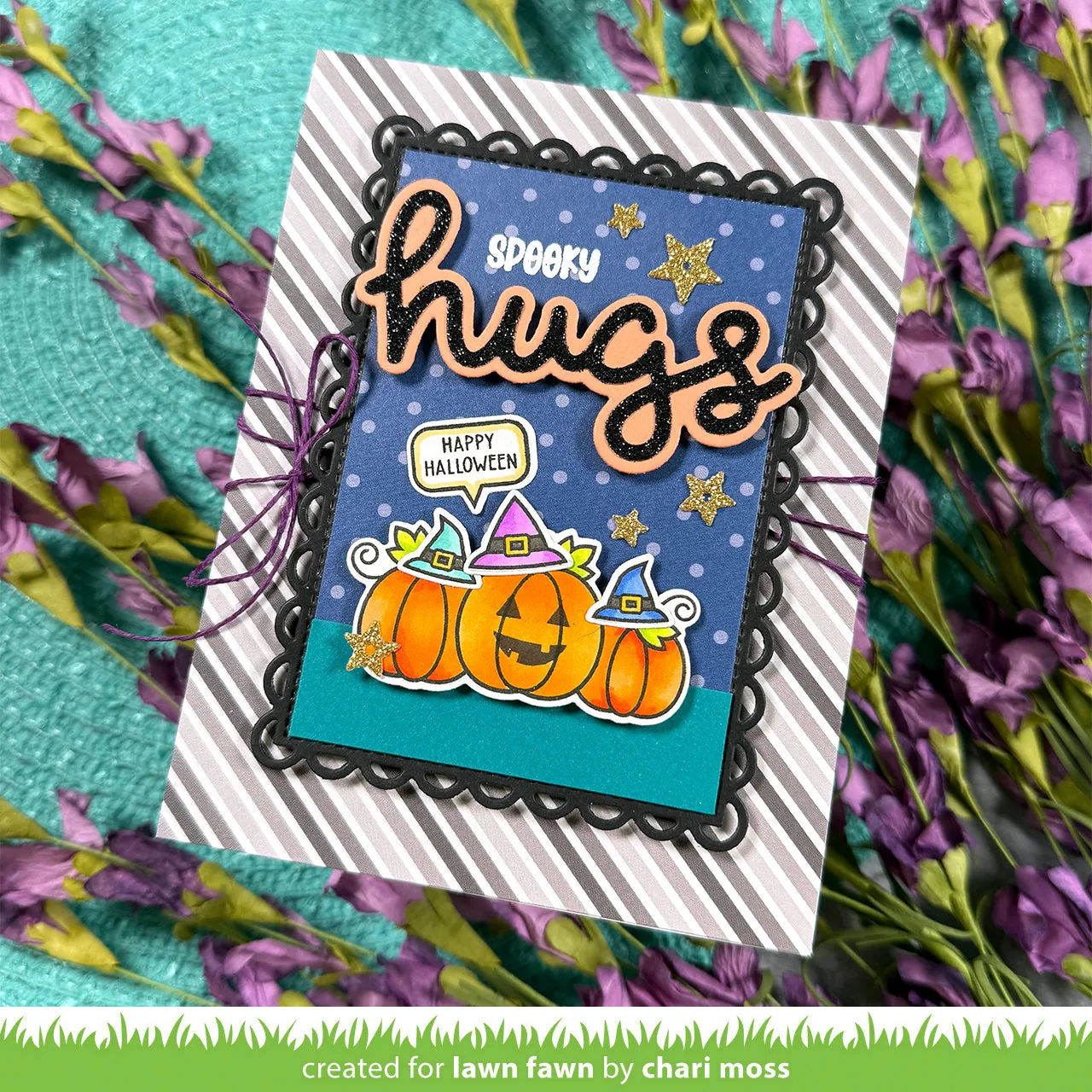 Lawn Fawn Scripty Hugs Outline Add-On Stanze LF4214