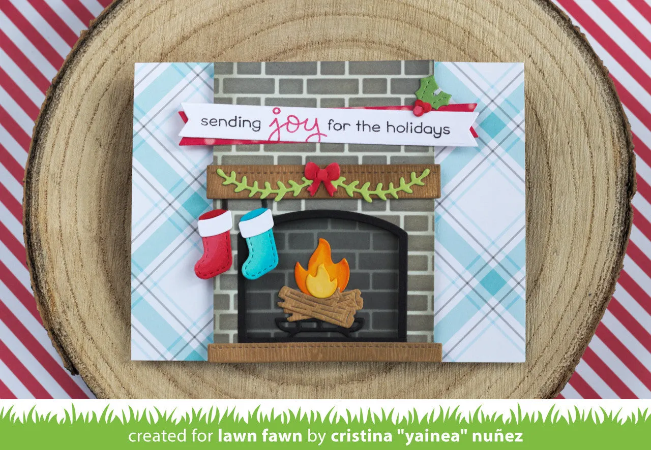 Lawn Fawn Pop-Up Be Merry Stanzschablone Weihnachten
