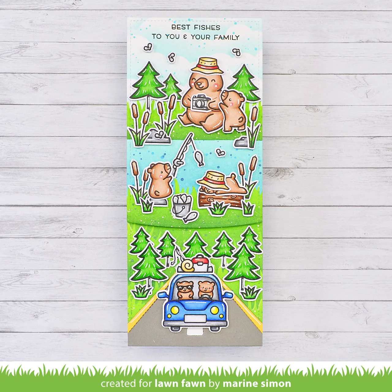 Lawn Fawn Car Critters Road Trip Stempelset Sommer