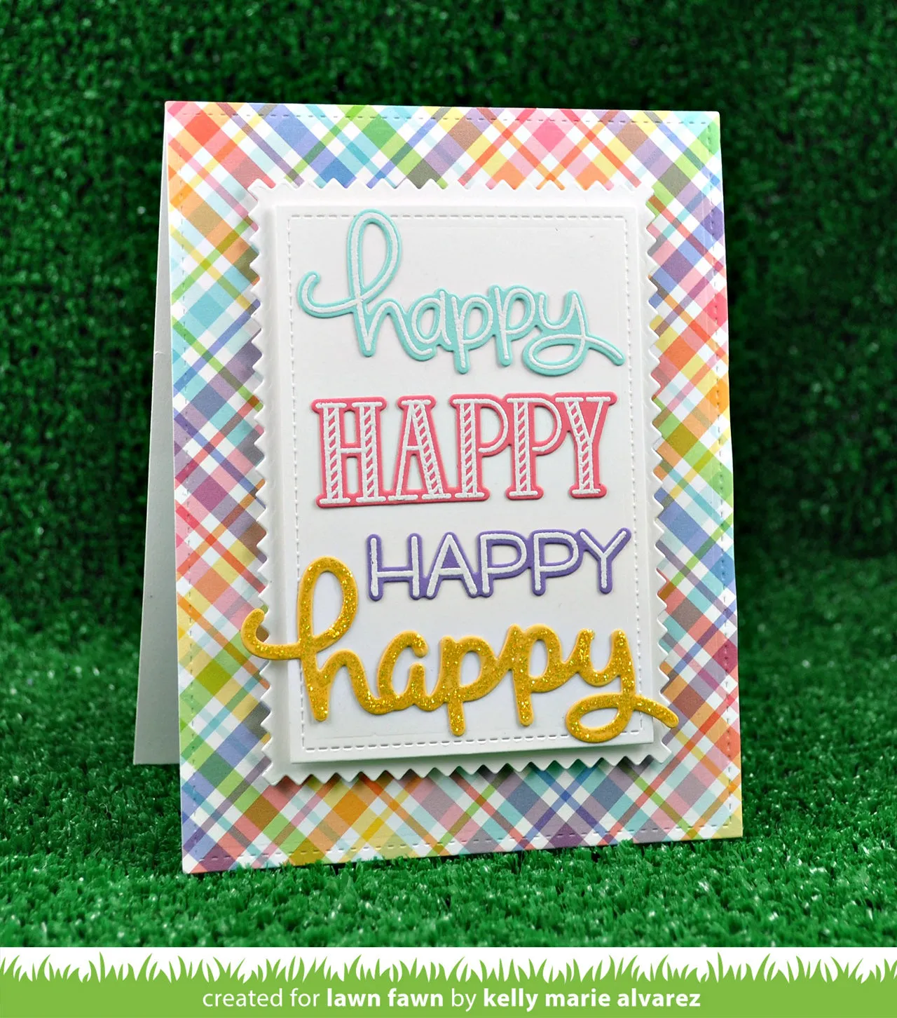 Lawn Fawn Scripty Happy LF1366 Stanzschablone Schriftzug