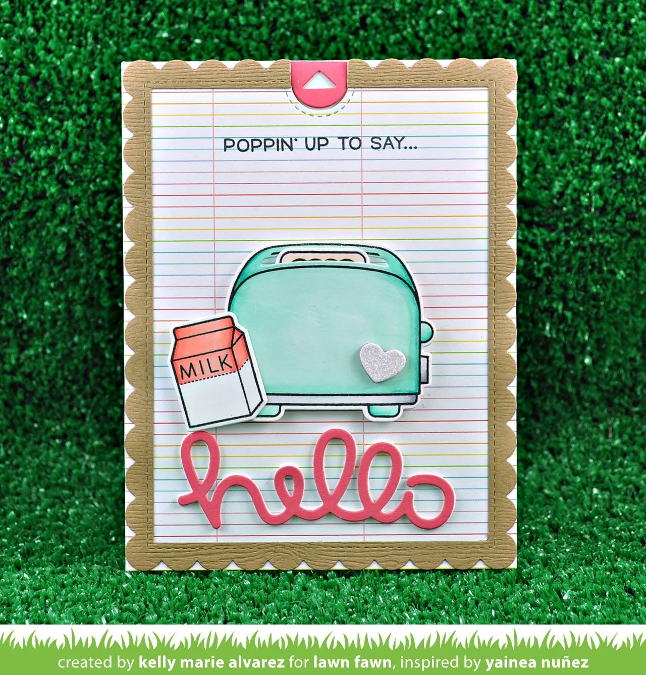 Lawn Fawn Let's Toast Pull Tab Stanzschablonen Toast