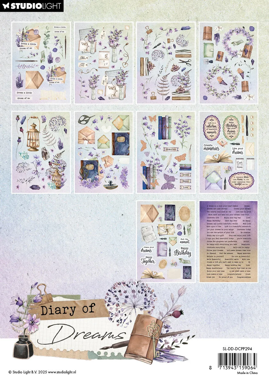 Studio Light Diary of Dreams Die-Cut Papier Elemente A5