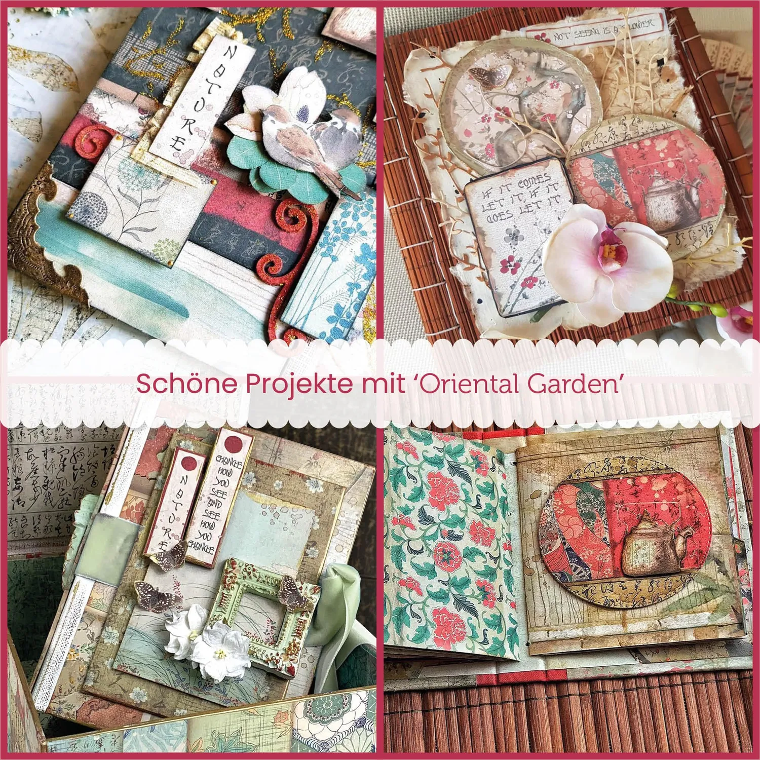 Stamperia Oriental Garden Scrapbookpapier 20,3cm 10 Blatt 190g