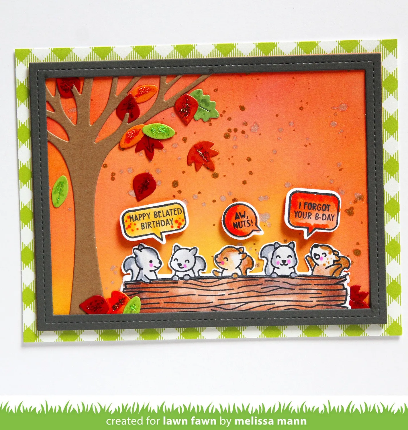 Lawn Fawn Simply Celebrate Squirrels Stempelset Herbst