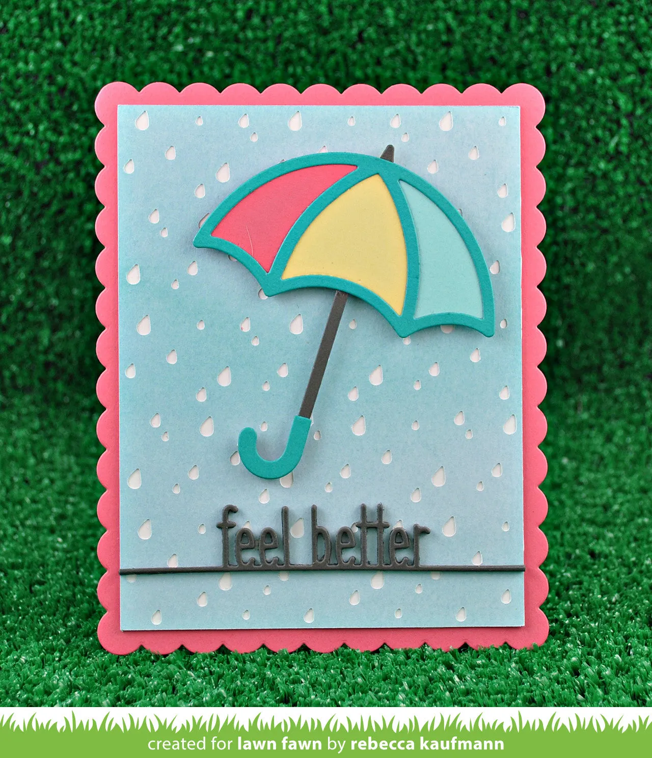 Lawn Fawn Feel Better Line Border Lawn Cuts Stanze