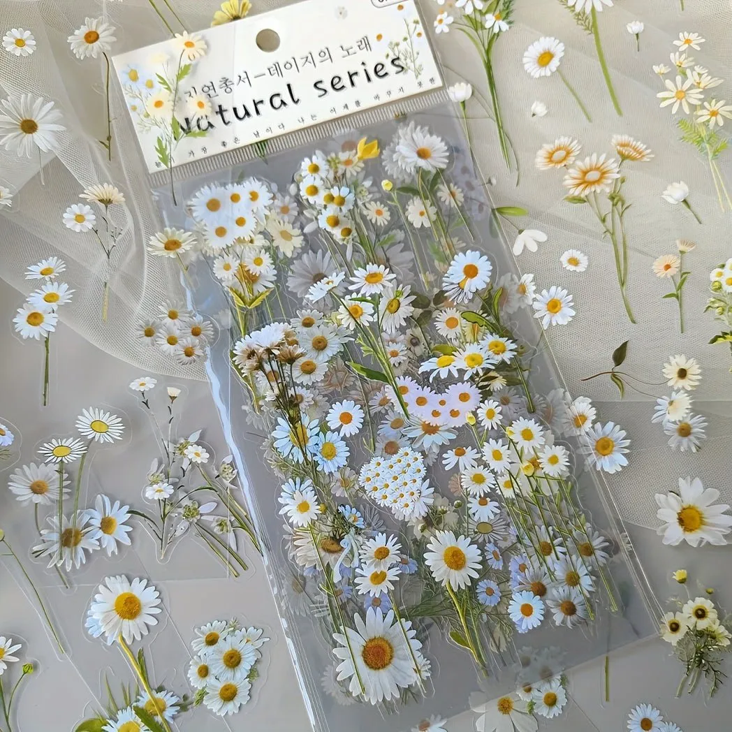 Ieebee Flower Season PET-Sticker 6 Stück Daisy