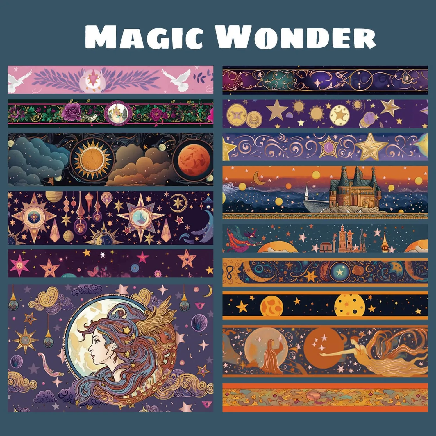 Ieebee Magic Washi Tape Set 29 Rollen Tarot Zauber