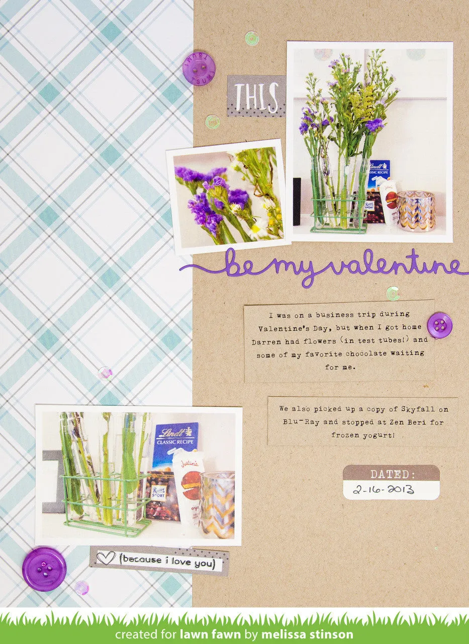 Lawn Fawn Be My Valentine Border Stanze
