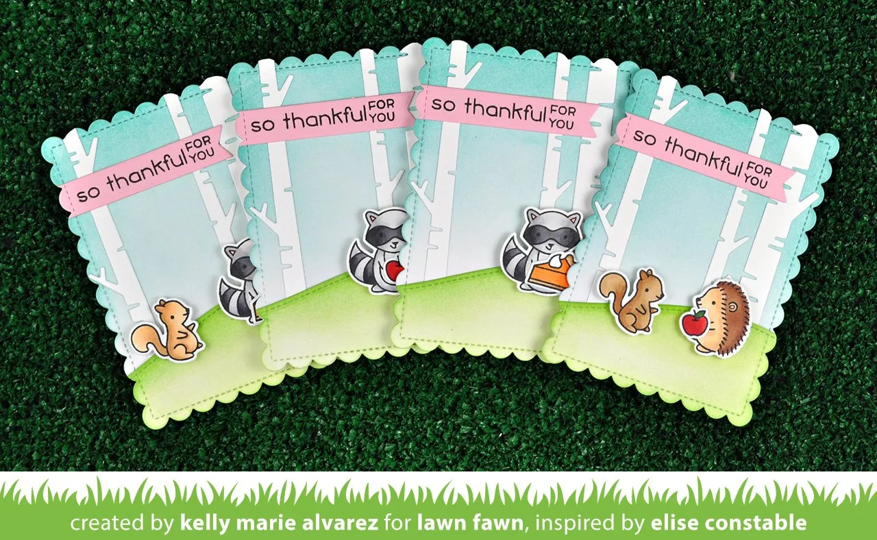 Lawn Fawn Birch Trees Lawn Cuts Stanze 4-teilig