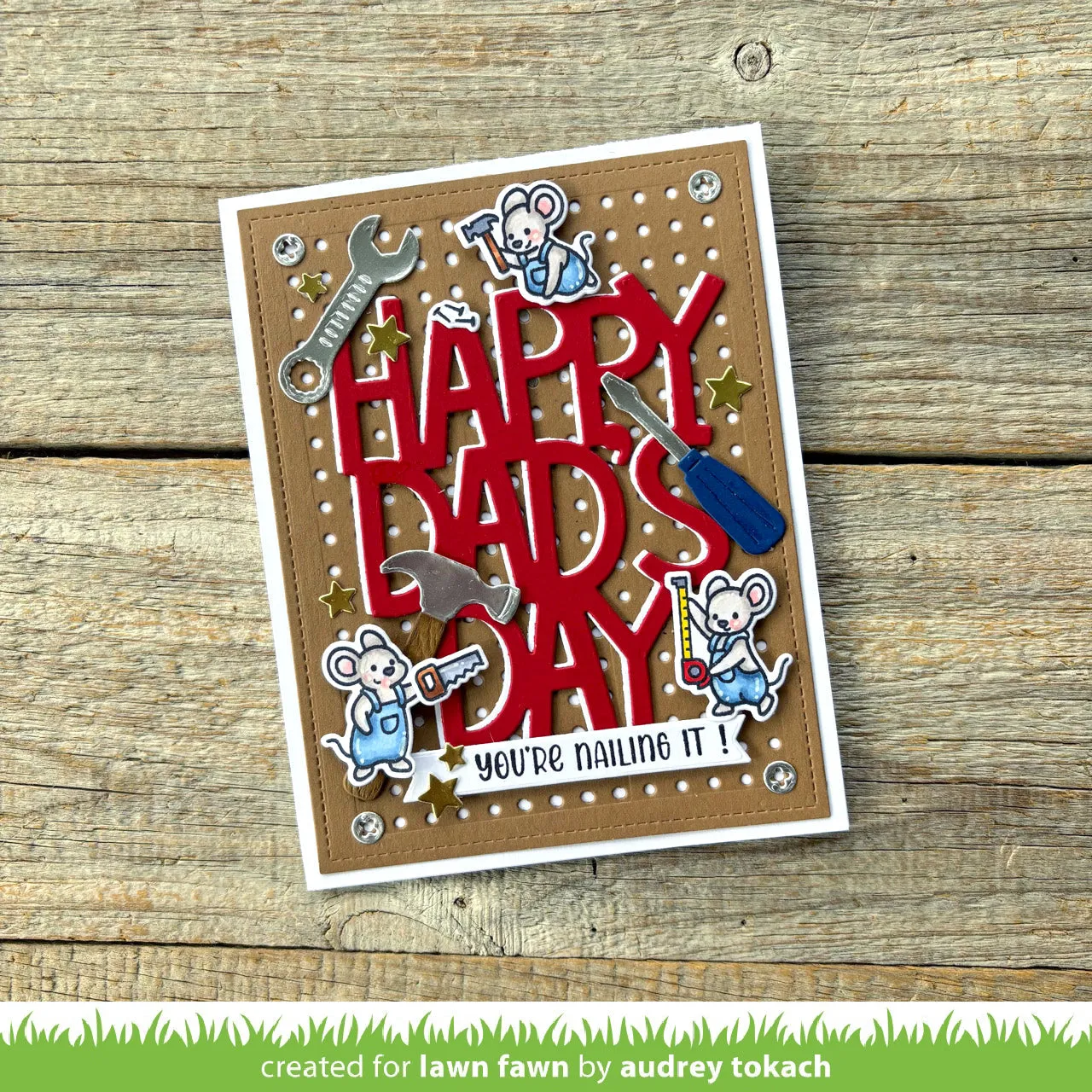 Lawn Fawn Mice Tools Clear Stamps Vatertag