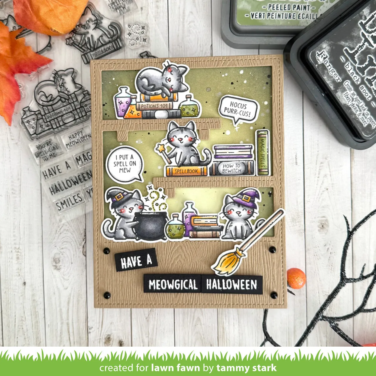 Lawn Fawn Hocus Purr-cus Stempelset Halloween