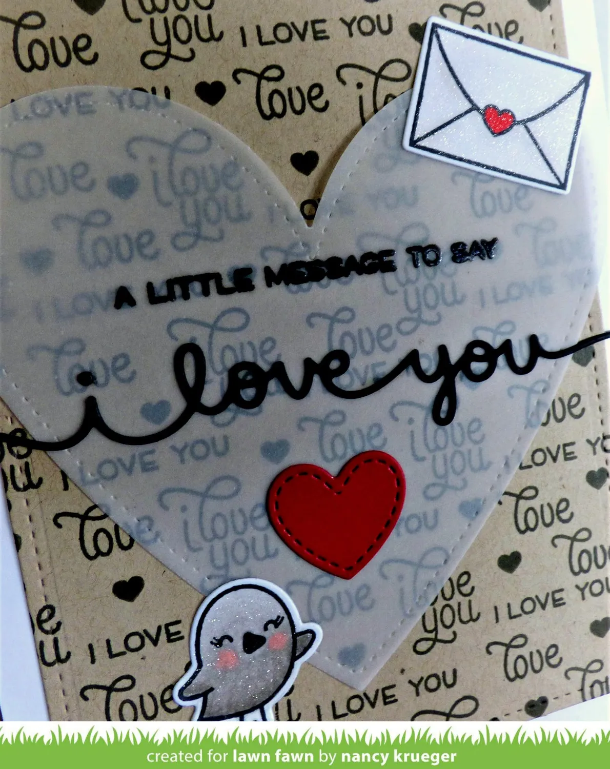 Lawn Fawn I Love You Border Stanzschablonen
