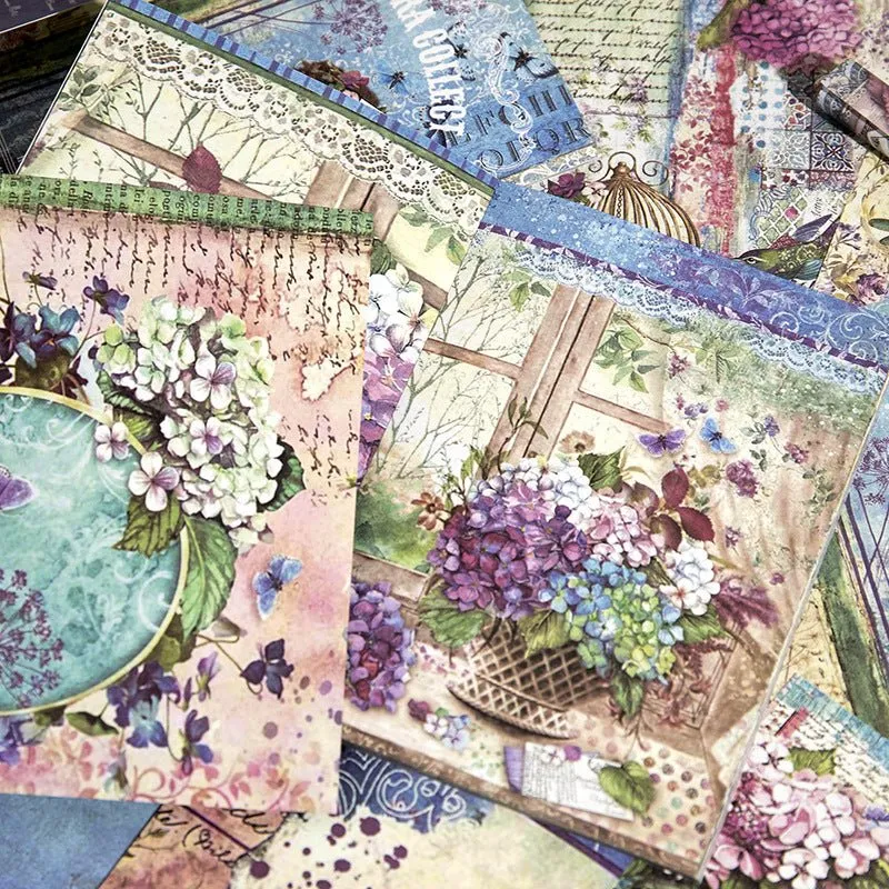 Ieebee Flowers and Girls Scrapbook Papier Floral 40 Blatt