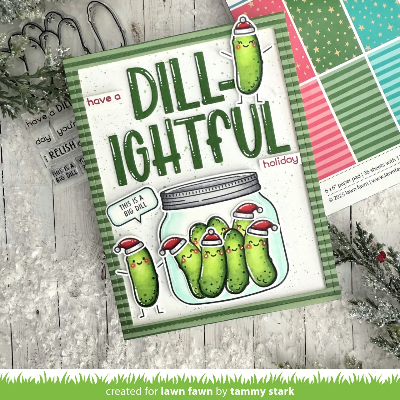 Lawn Fawn How You Bean Pickle Add-On Stempel Gurke