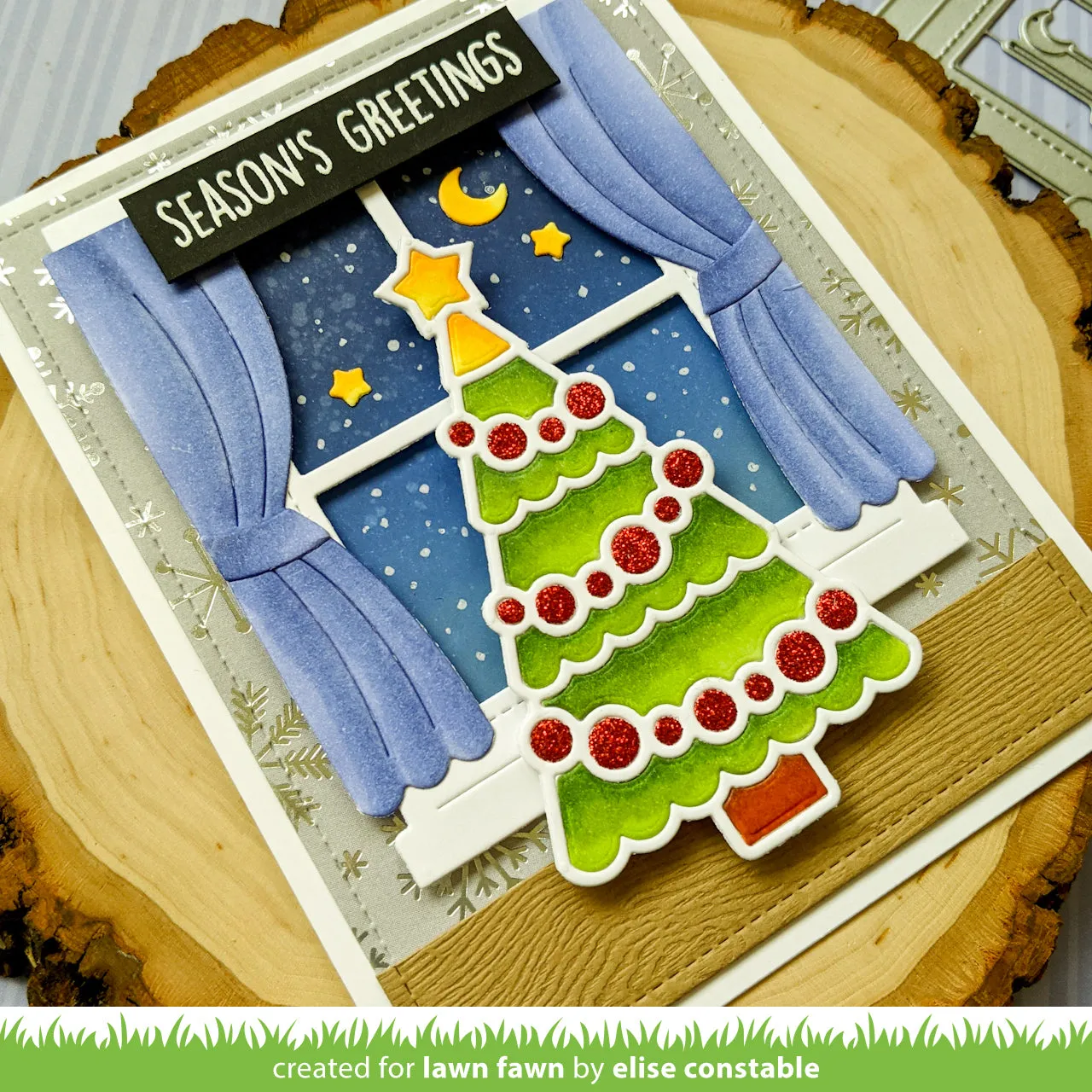Lawn Fawn Jolly Christmas Tree LF2700 Stanzschablone