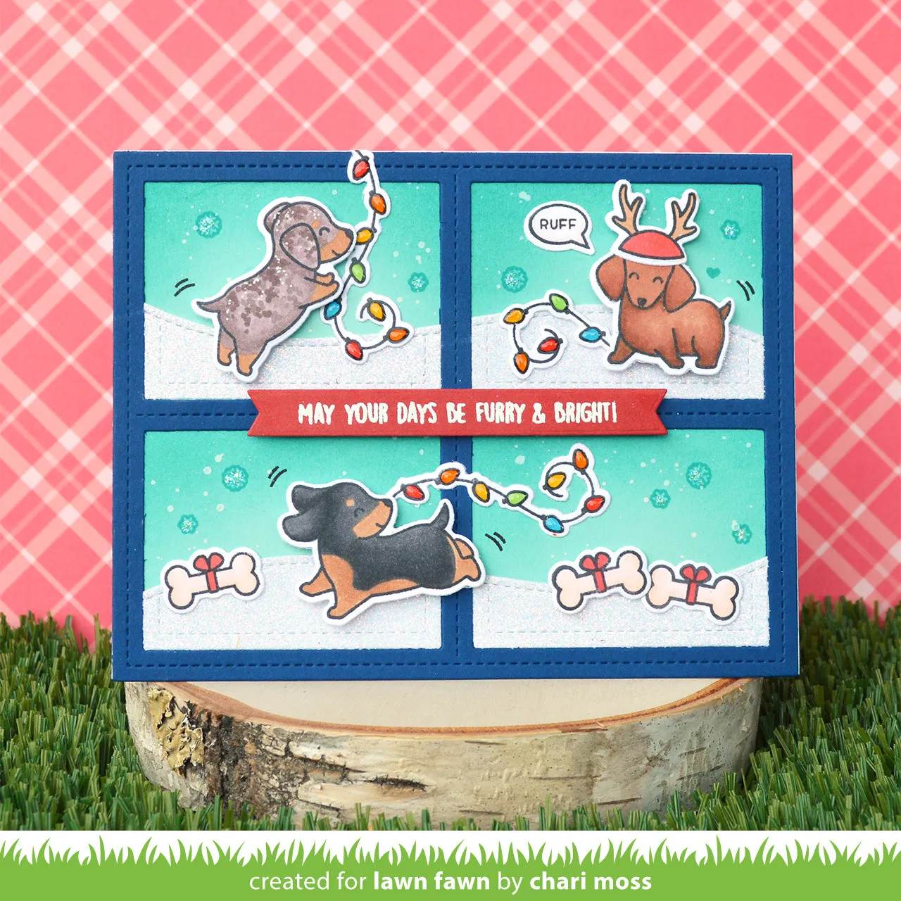 Lawn Fawn Furry and Bright Clear Stamps Hunde