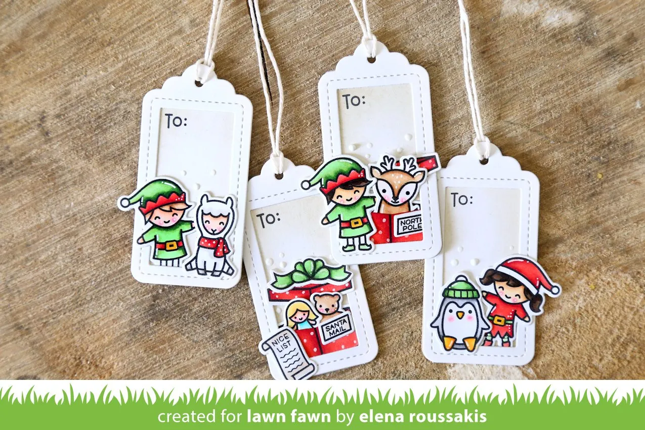 Lawn Fawn Say What? Gift Tags Stanzen Sprechblasen 4-teilig