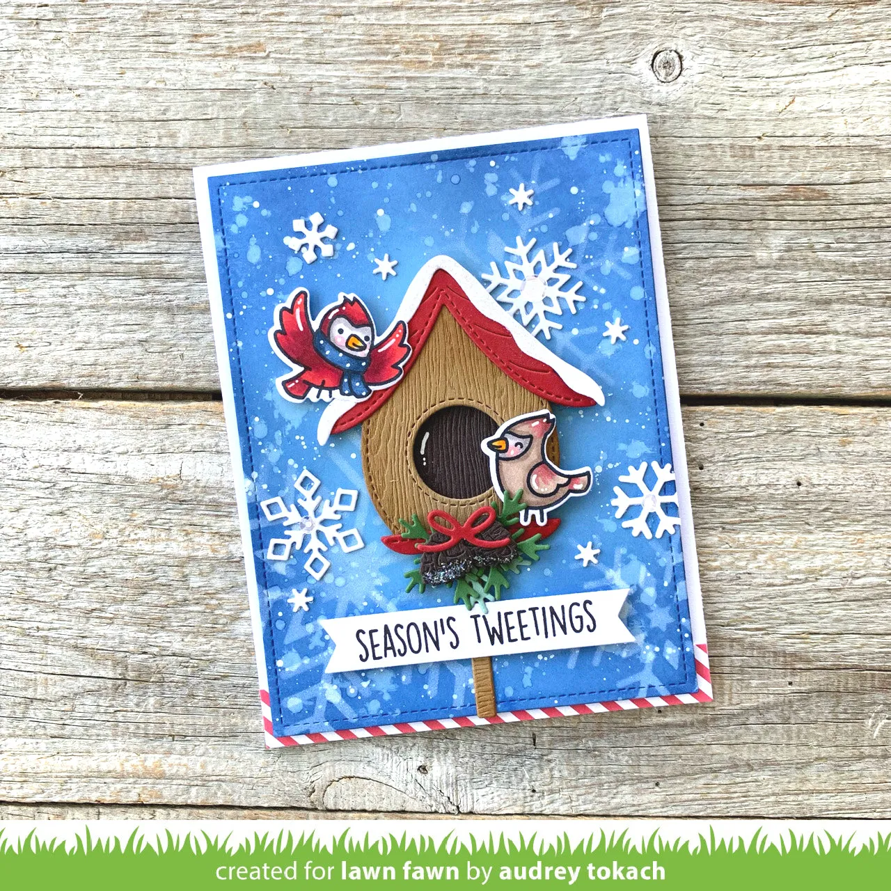 Lawn Fawn Build-A-Birdhouse Christmas Stanzschablone