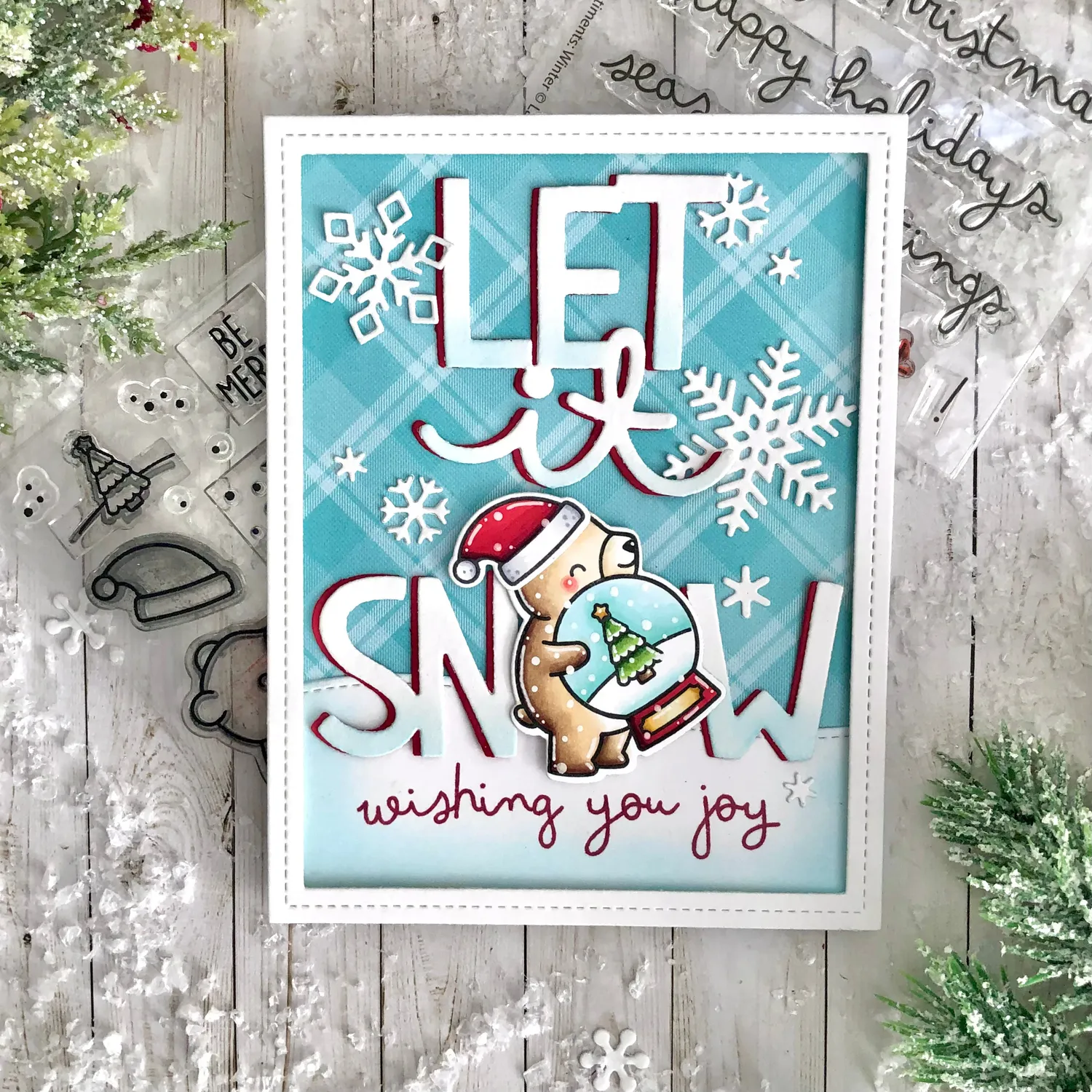 Lawn Fawn Scribbled Winter Stempelset Grüße