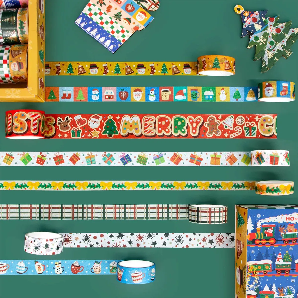 Ieebee Christmas Washi Tape Set 24 Rollen Santa