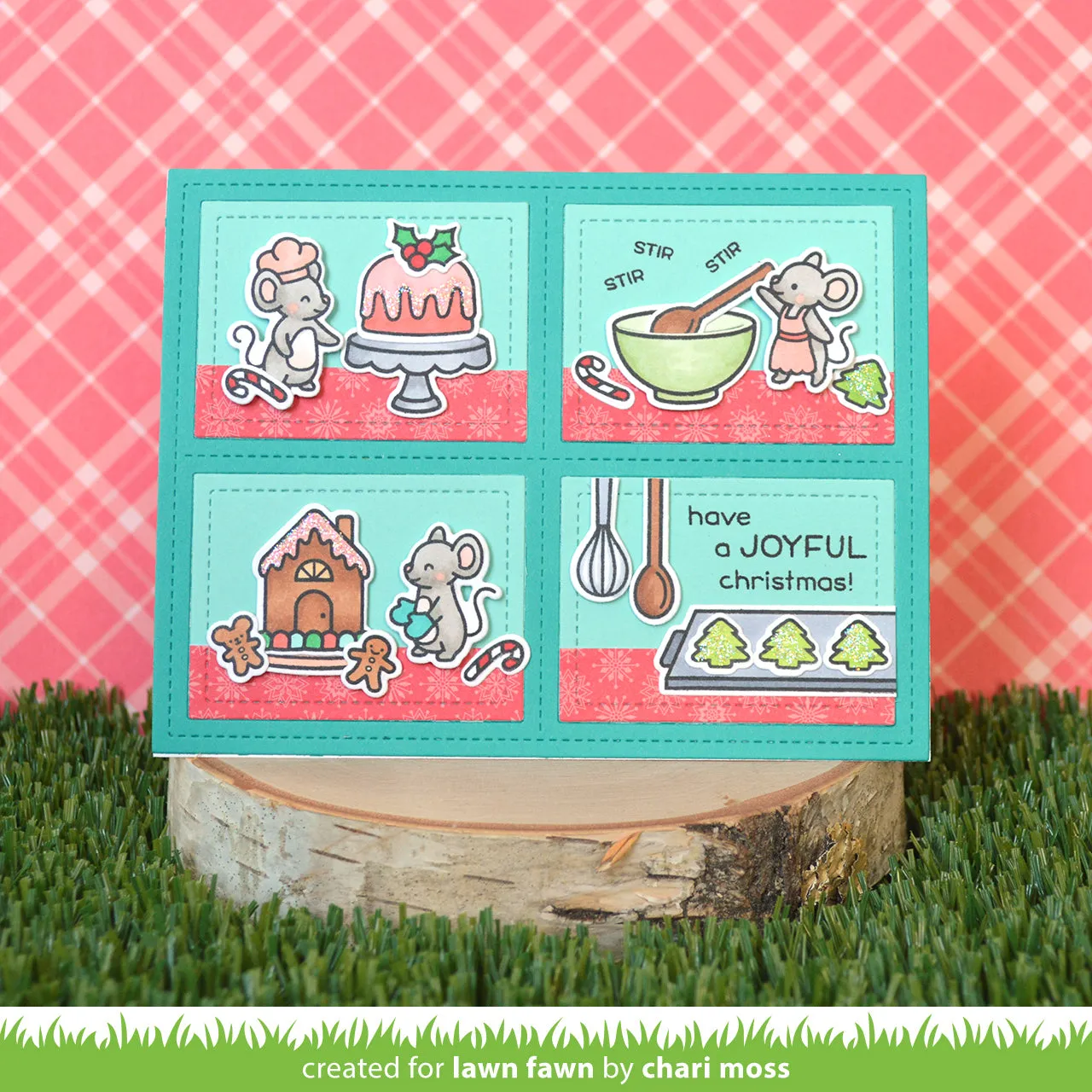 Lawn Fawn Pop-Up Be Merry Stanzschablone Weihnachten