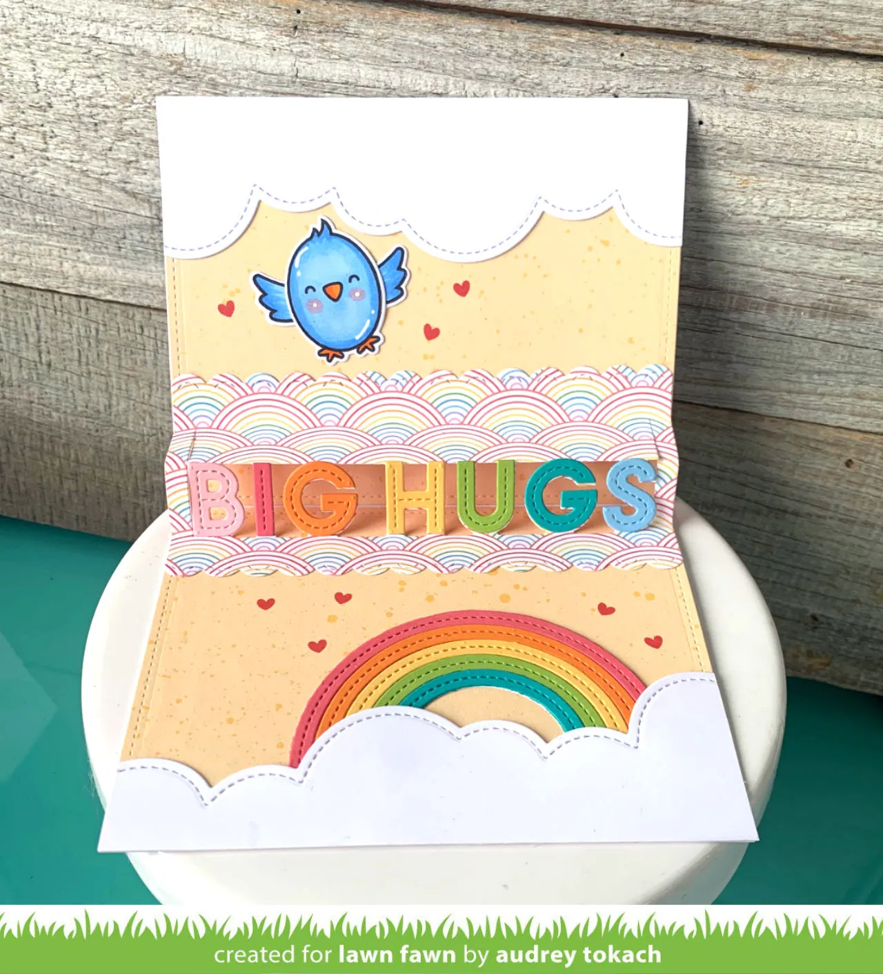 Lawn Fawn Lawn Cuts Pop-Up Big Hugs Stanzschablonen interaktiv