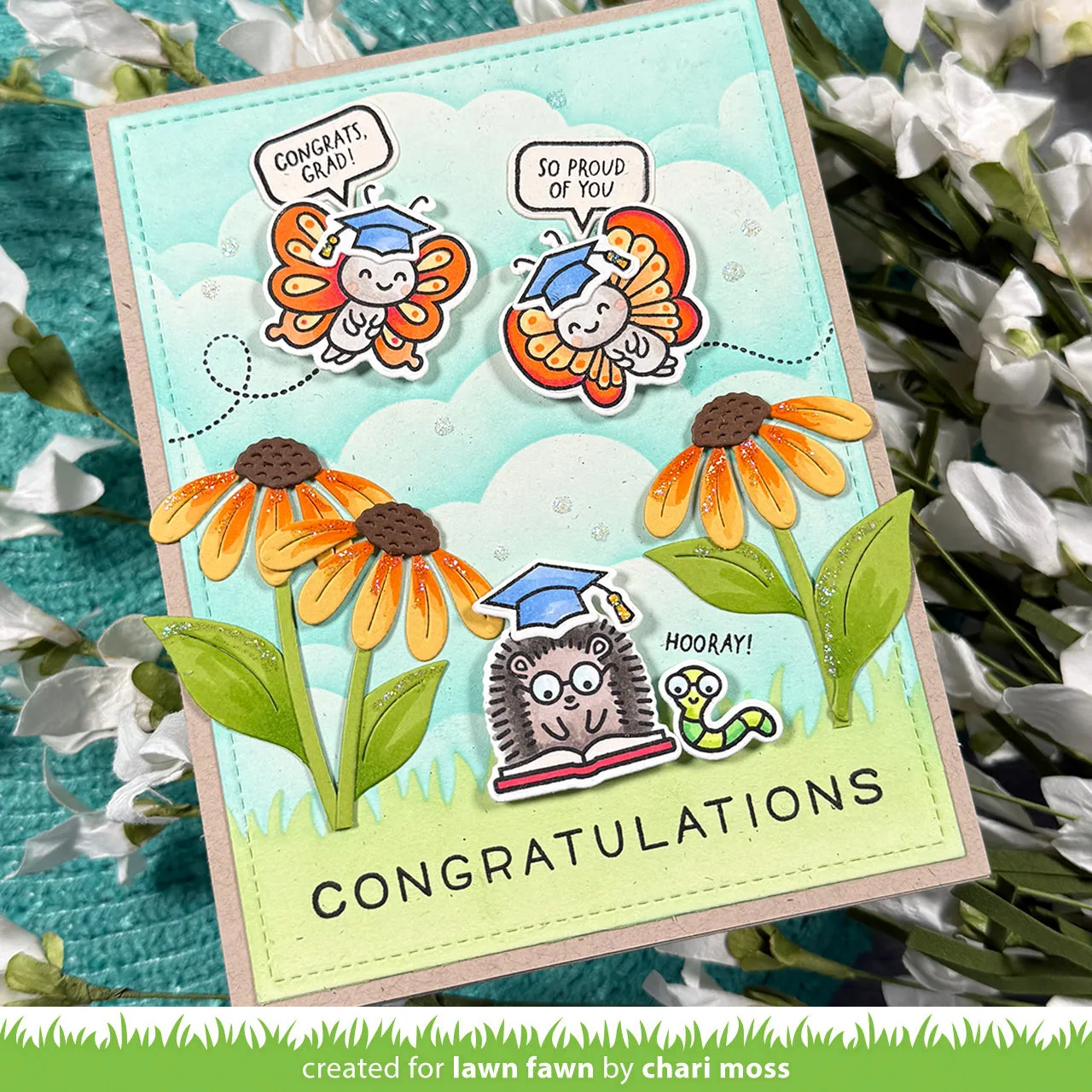 Lawn Fawn Tiny Sentiments Graduation Stempel Mini