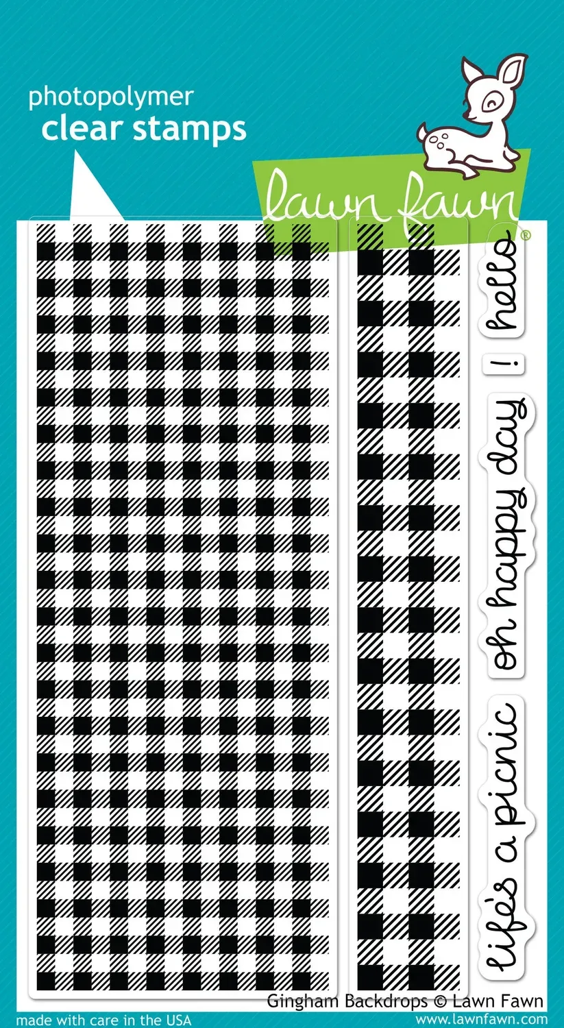 Lawn Fawn Gingham Backdrops Stempelset Kariert