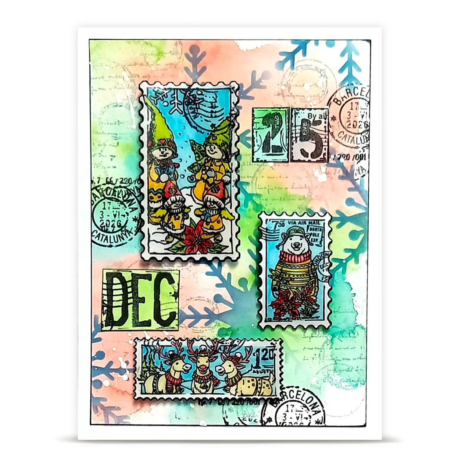 AALL and Create Merry Wishes Stempelset A6 3-teilig Weihnachten