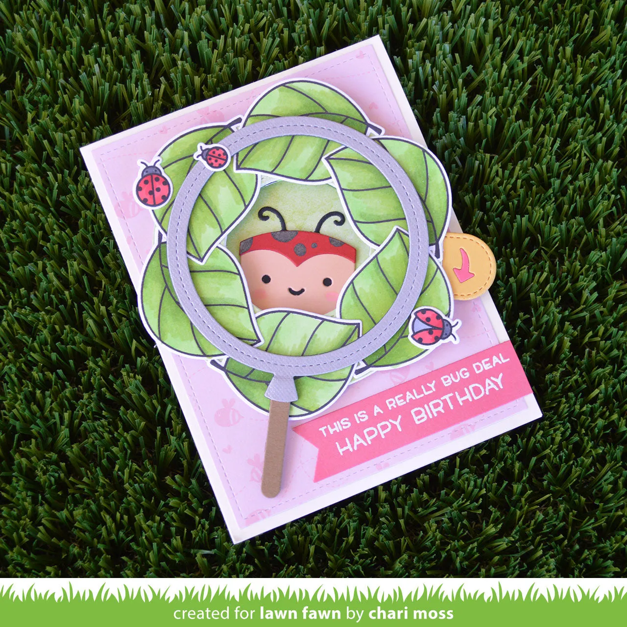 Lawn Fawn Tiny Gift Box Ladybug Stanzschablone Marienkäfer