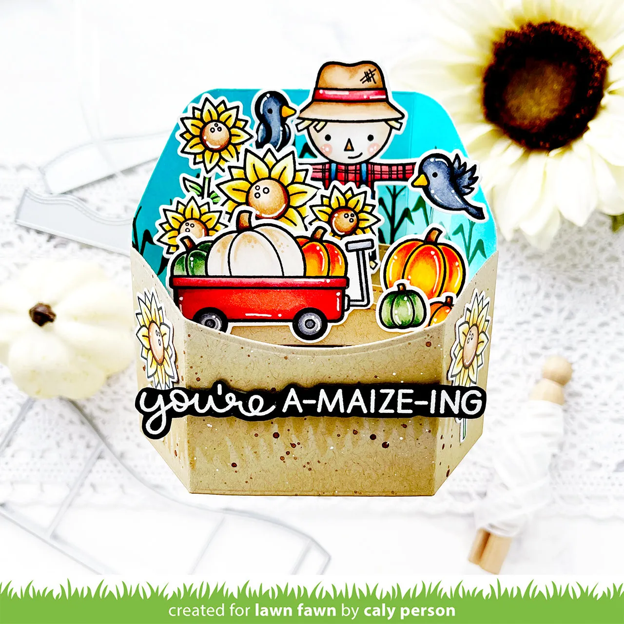 Lawn Fawn Platform Pop-Up Hillside Stanzschablonen Wrap