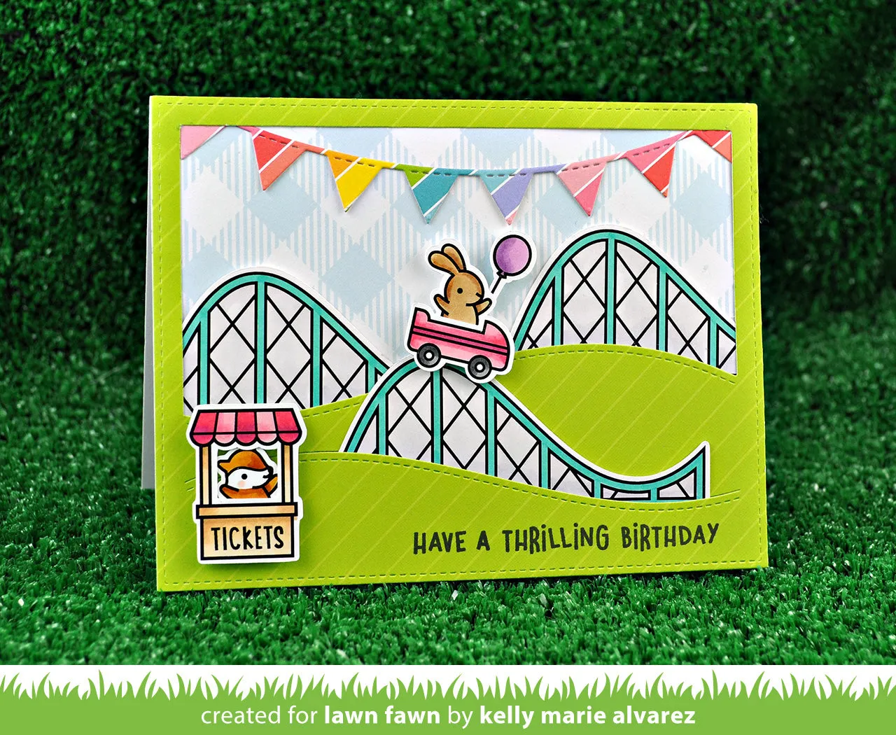 Lawn Fawn Coaster Critters Stempelset Geburtstag
