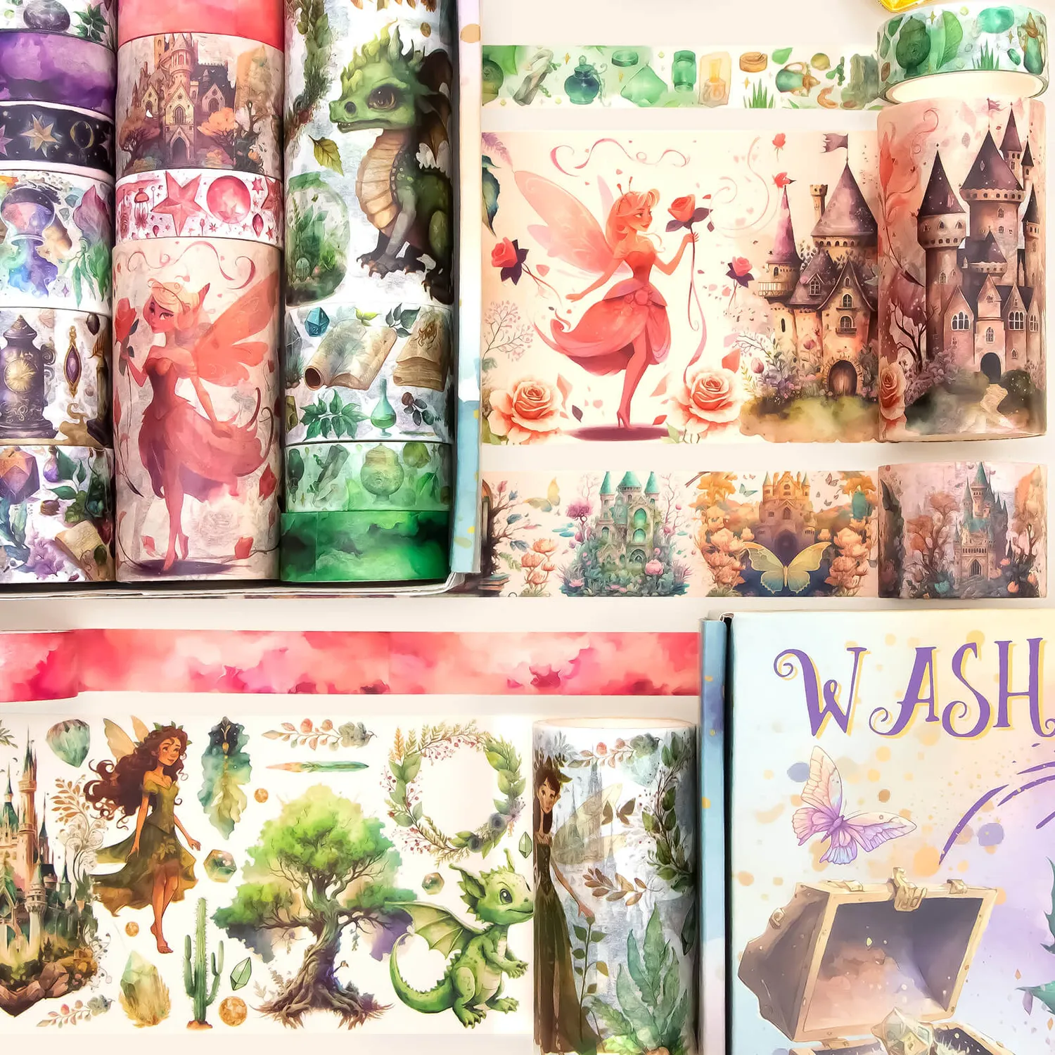 Ieebee Magic Fairy Washi Tape Set 23 Rollen Schloss Sterne