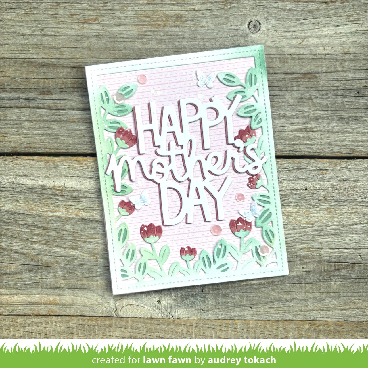 Lawn Fawn Giant Happy Mother's Day Stanzen Muttertag