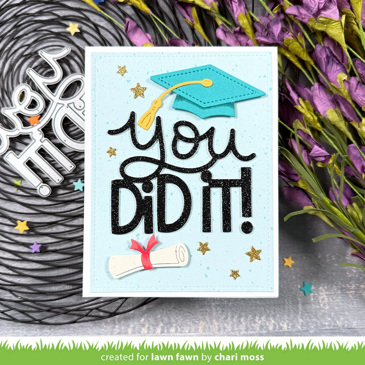 Lawn Fawn Giant You Did It Stanzschablone Gratulation