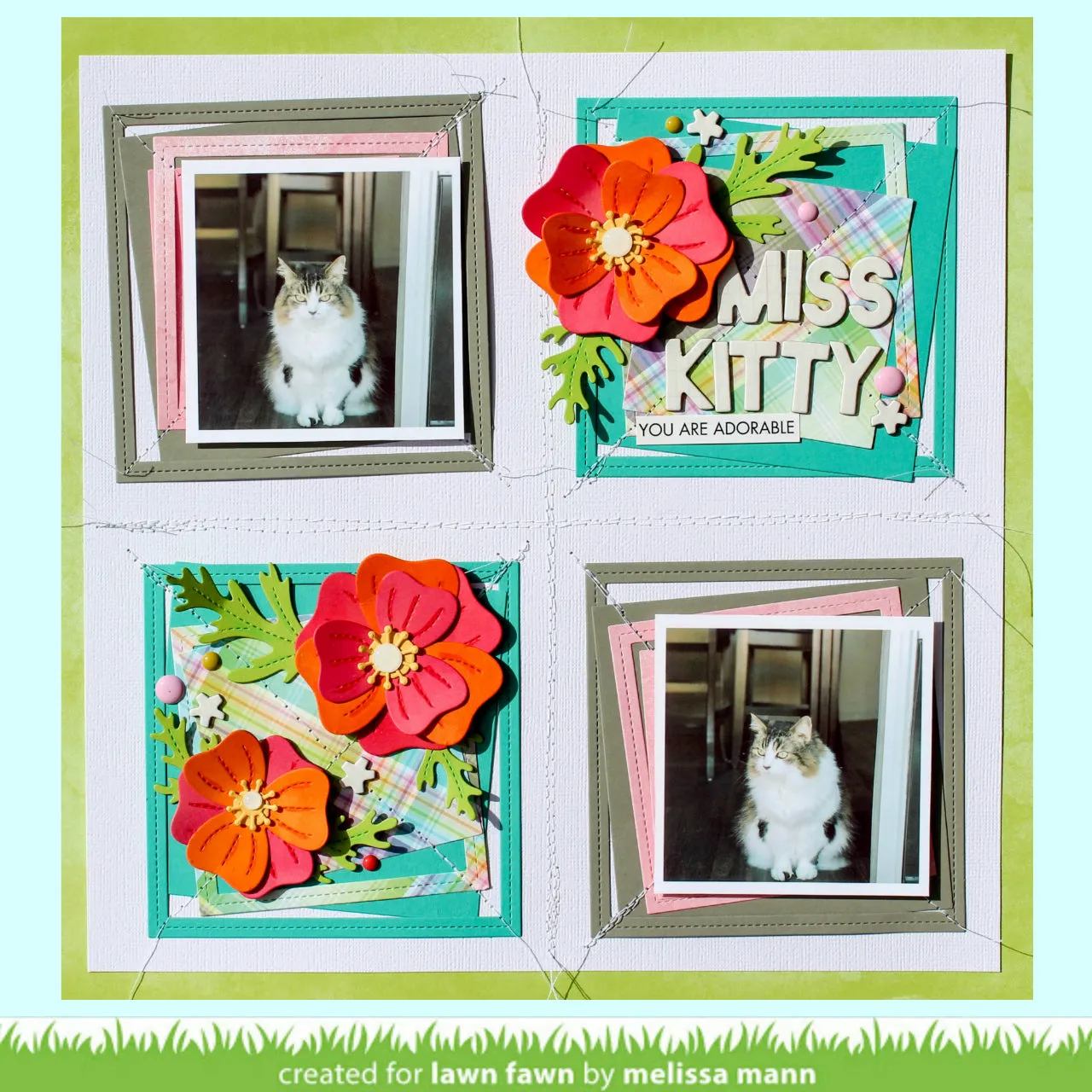 Lawn Fawn Stitched Square Frames Lawn Cuts Stanzen Rahmen
