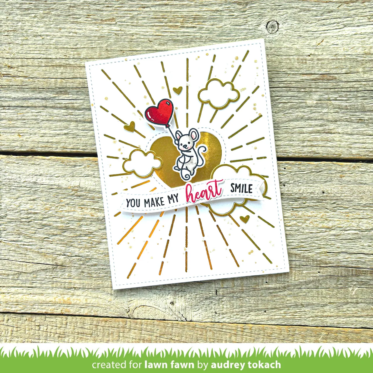 Lawn Fawn All My Heart Clear Stamps Valentinstempel