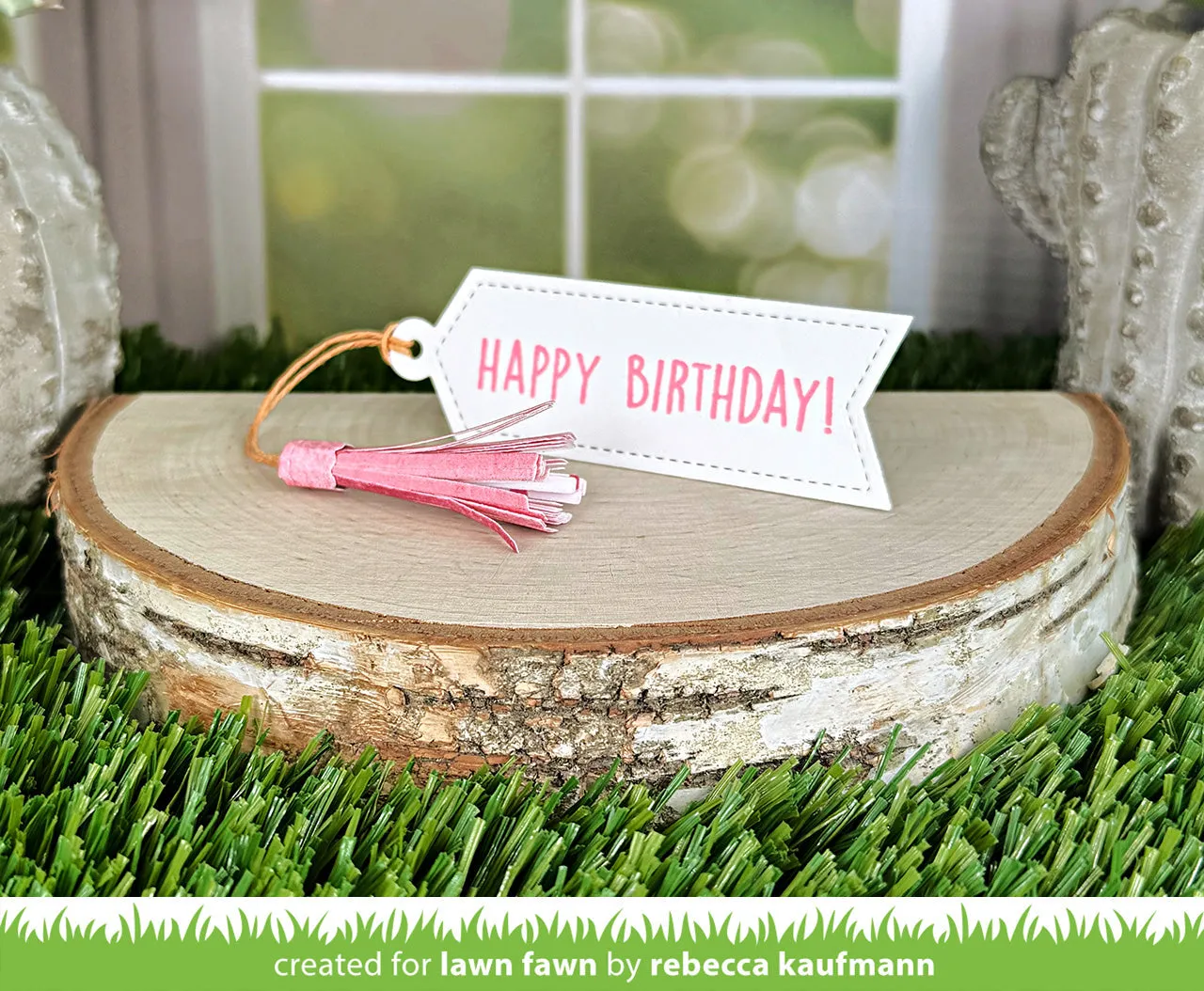 Lawn Fawn Tassel Tag Stanzschablone Quaste Anhänger