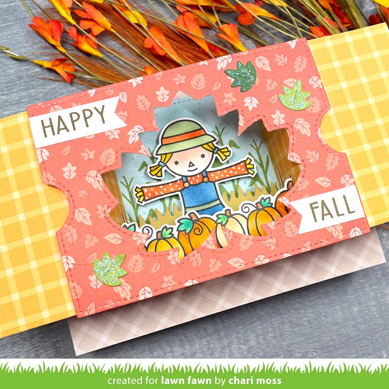 Lawn Fawn Falling Leaves Motivpapier 12 Blatt Herbst