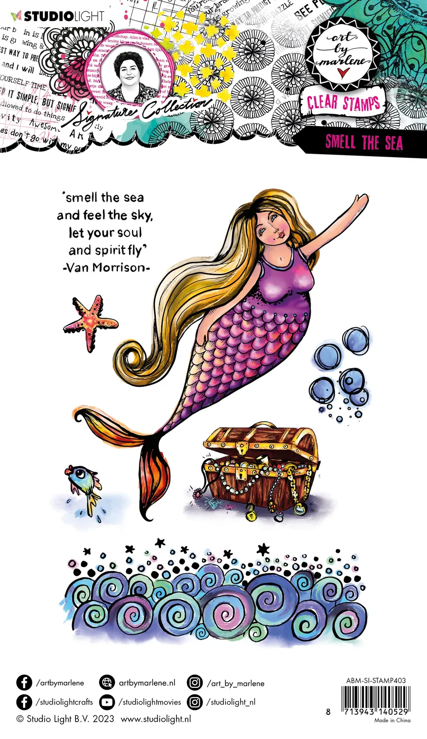 Art by Marlene Signature Clear Stamp Smell the Sea