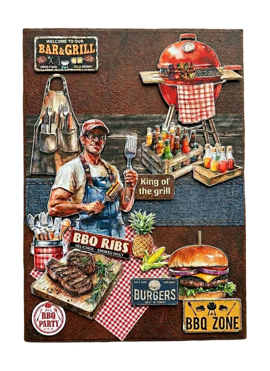 StudioLight Essentials BBQ Party Die-Cut Block 28 Blätter