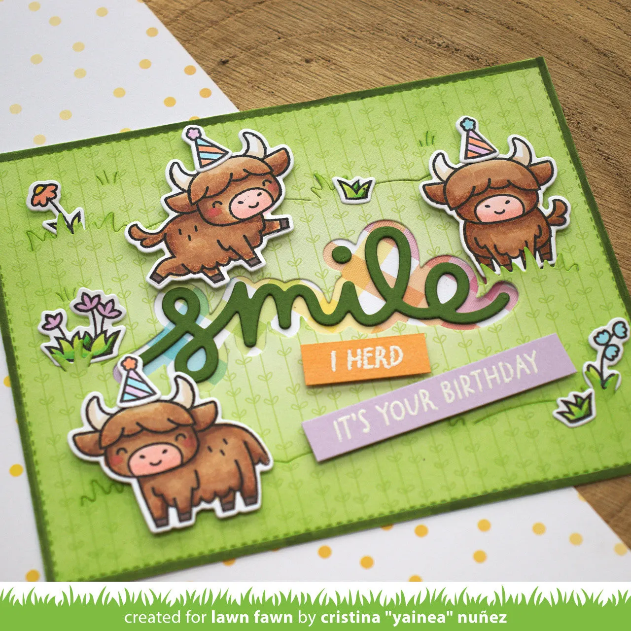 Lawn Fawn Scripty Smile Outline Stanzschablone 1-tlg