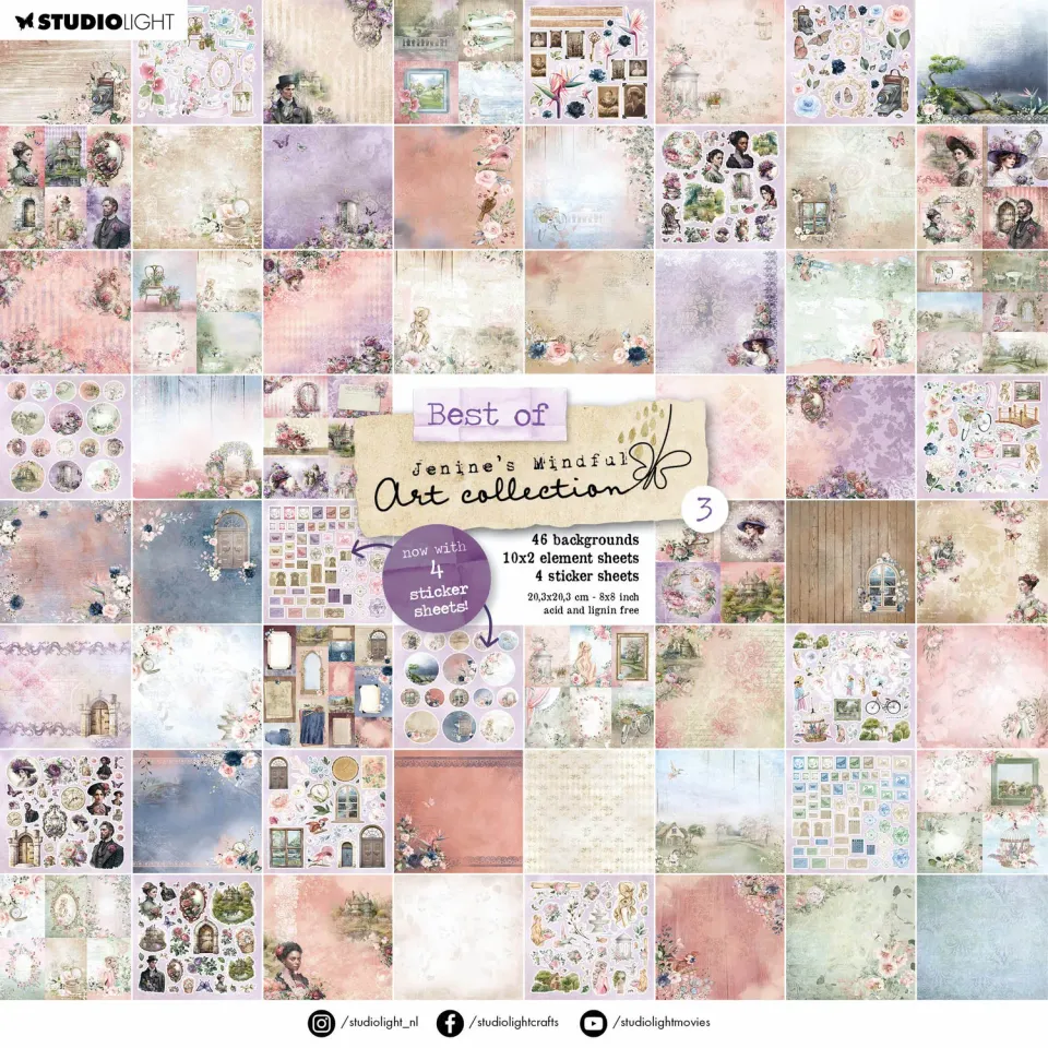 StudioLight Jenine's Mindful Art Essentials Best of 3 Papierblock