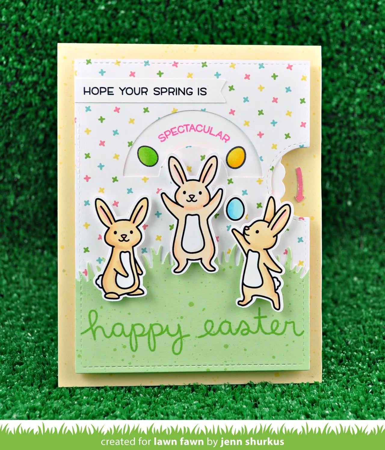 Lawn Fawn Reveal Wheel Spring Sentiments Stempelset LF1900